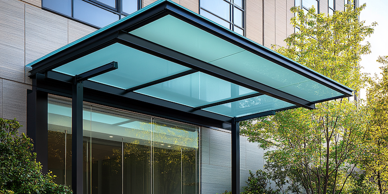 Daszek szklany nad drzwi