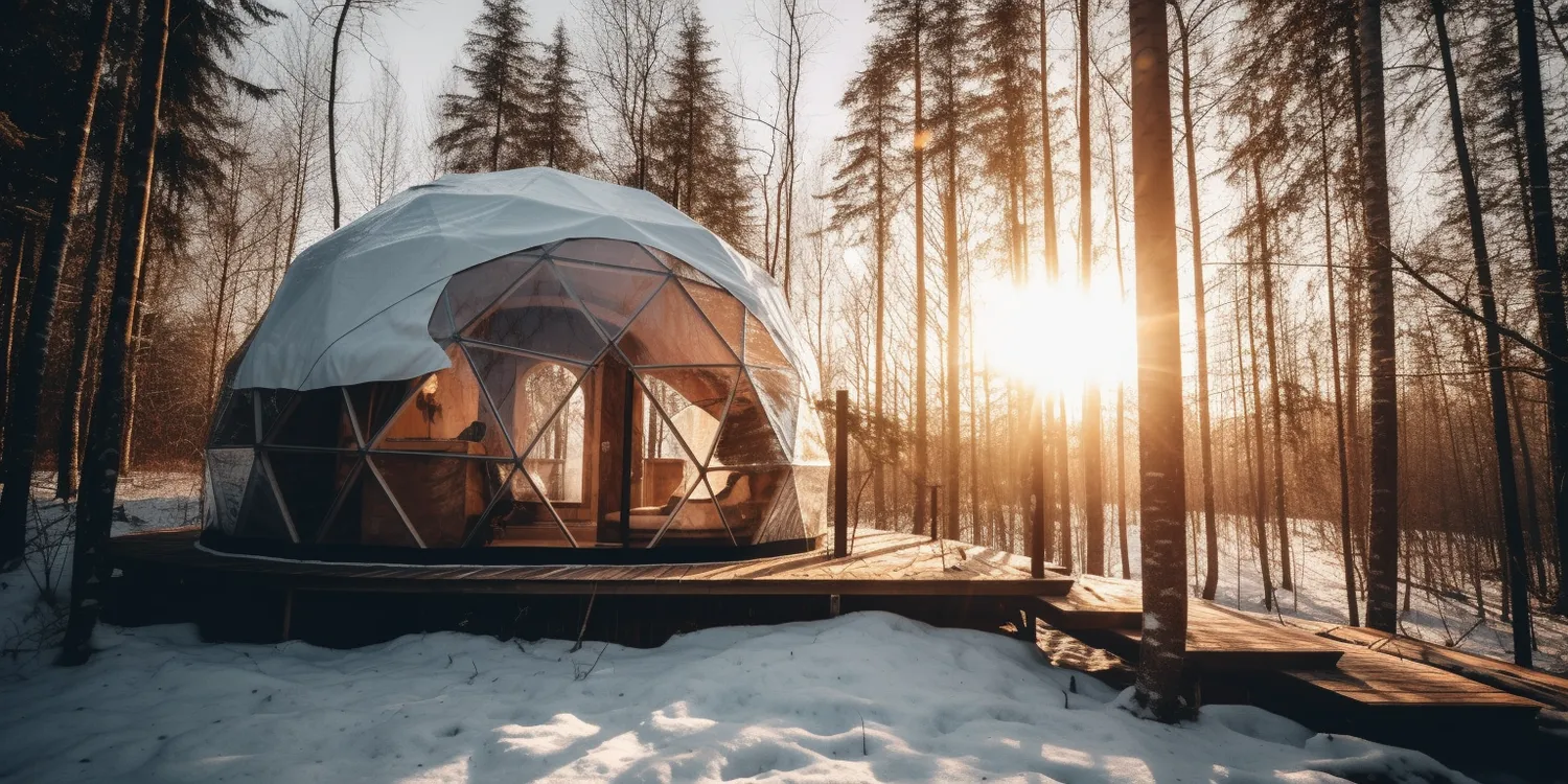 Glamping namiot sferyczny